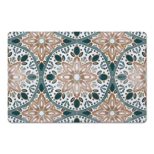 Faded Medallion Pattern Floor Mat